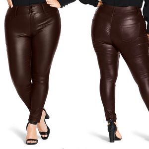 City Chic Wet Look Skinnies